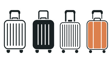 Suitcases with different colors and patterns luggage travel