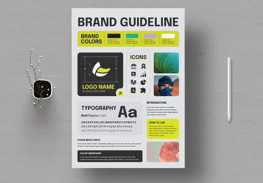 Brand Guideline Poster Kit Design Layout Template