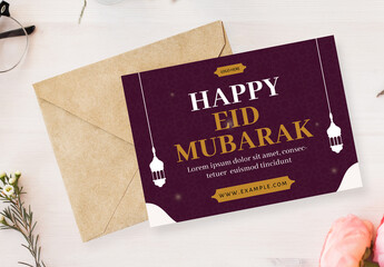 Happy Eid Mubarak Greeting Card