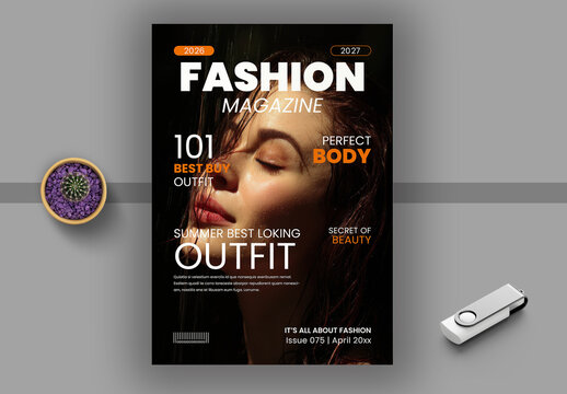 Fashion Magazine Cover Layout
