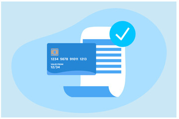 Payment Aproved, Online Card Payment Concept vector illustration