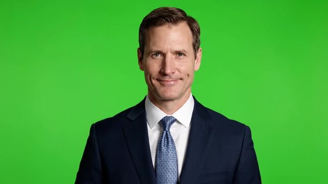 Professional Businessman Gesturing in Studio.