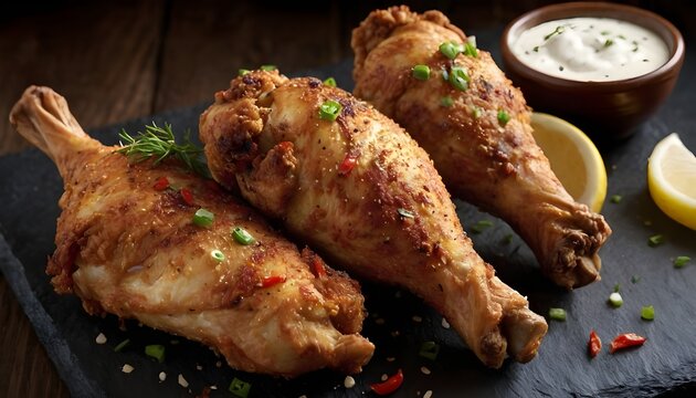 spicy ranch chicken drumsticks on a board