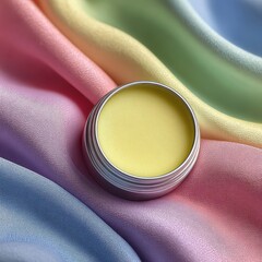 Pastel Cosmetic Balm on Soft Fabric