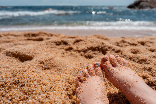 Sandy Toes on Sunny Beach Day
