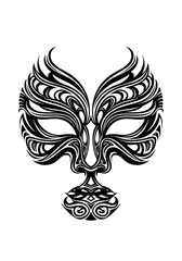 Fototapeta premium Black and white tribal mask.