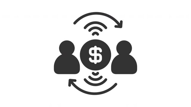 Animated peer to peer icon
