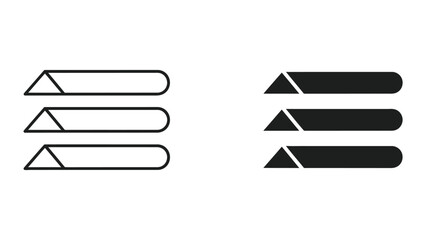 Fototapeta premium Menu Hamburger Icon Vector Illustration for Navigation and Interface