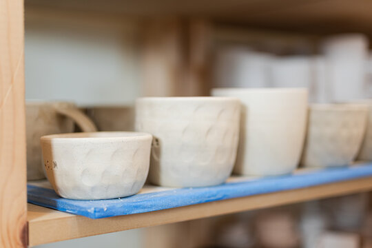 Detailed View of Handcrafted Ceramic Objects