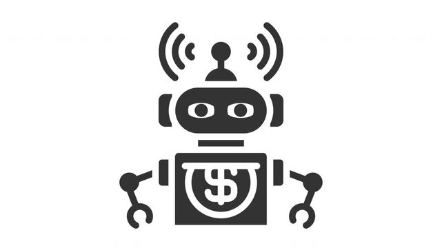 Animated robot advisor icon
