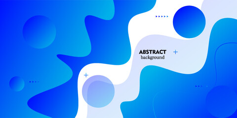 Abstract dynamic blue arrow on a wave pattern background. Simple and modern banner style design. EPS10 vector.