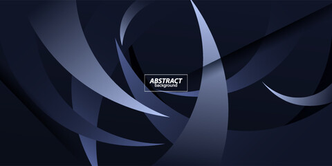 Overlapping abstract curves form a background pattern. Simple banner design with a blue color scheme. EPS10 vector.