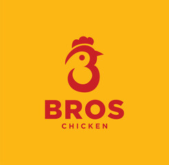 Letter B Chicken Rooster Logo Design icon Vector © Ayana