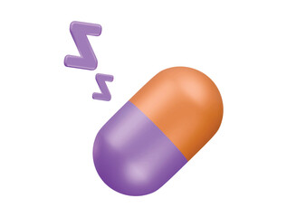drowsy medicine icon 3d illustration render