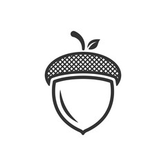 nut acorn icon vector © sidik