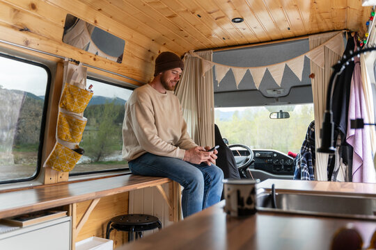 Man in Camper Van