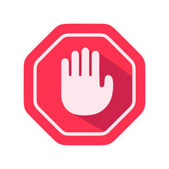 Obraz premium Hand Stop Sign Symbol of Prohibition and Prevention for Safety and Awareness