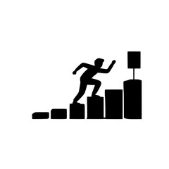 Silhouette of people climbing upward and reaching for goals, symbolizing ambition, success, teamwork, growth, and personal development. Concept of motivation, achievement, leadership, overcoming chall
