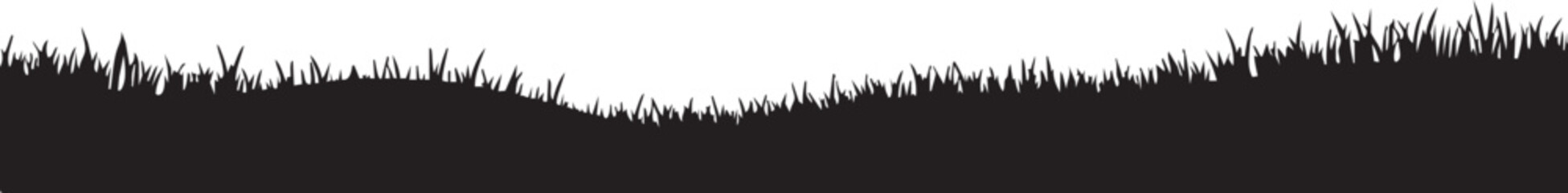 Fototapeta premium A black silhouette of grass against a white background