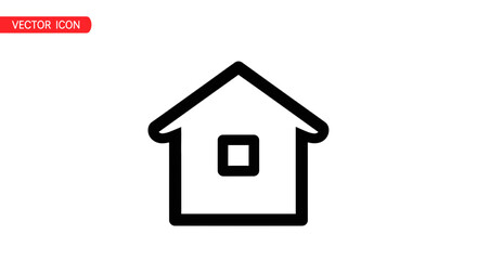 Fototapeta premium Simple House Icon Vector Outline