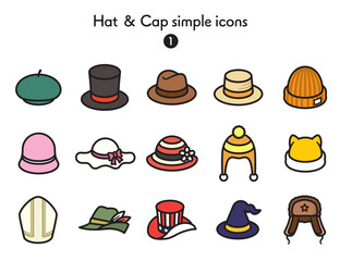 シンプルアイコン集 帽子1 © Armadilloz