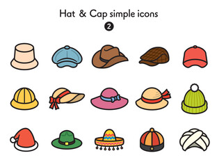 シンプルアイコン集 帽子 © Armadilloz