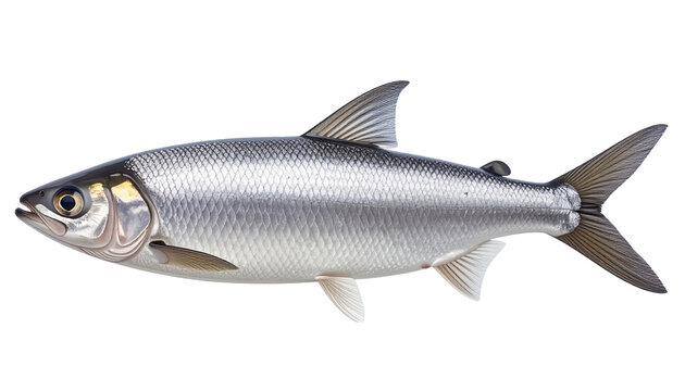 Atlantic Herring Fish Side View Isolated on Transparent Background