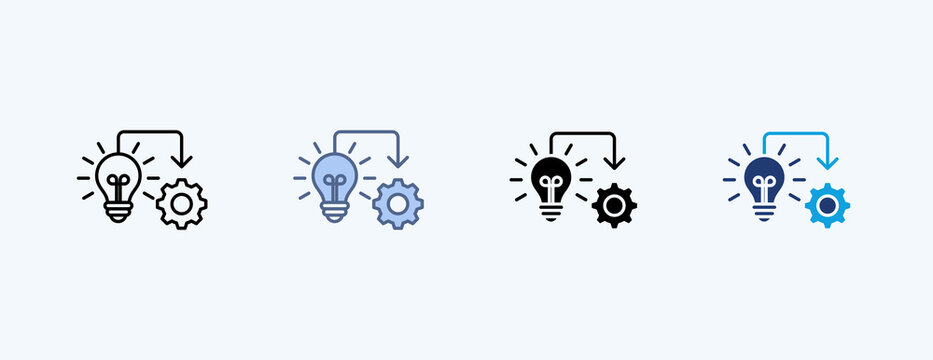 Implementation Multiple Icon Illustration Vector
