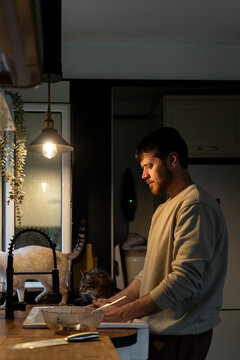 Man Washing dishes 