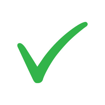 Green right simble, Segno di spunta verde minimalist&ndash; icon chiar di approval azione, conferm success.