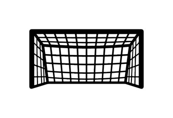 Simple black soccer goal net © Amazinart