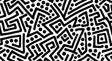 Intricate geometric patterns forming a mesmerizing abstract labyrinth design