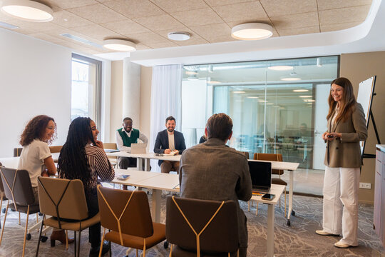 Woman Leading Business Meeting