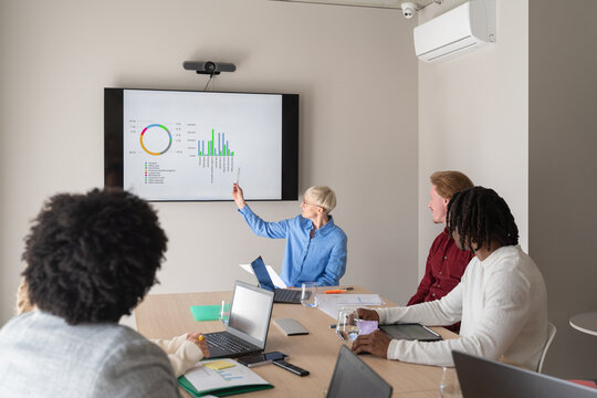 Business Presentation At Office Conference Room