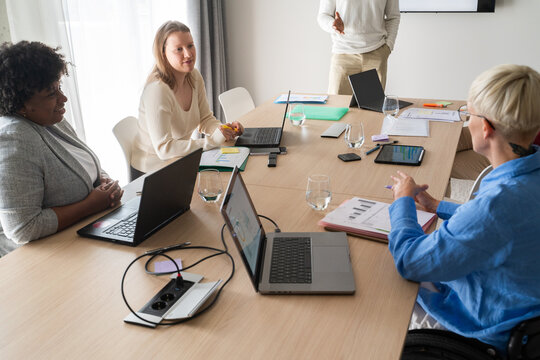 Discussion At Office Team Meeting