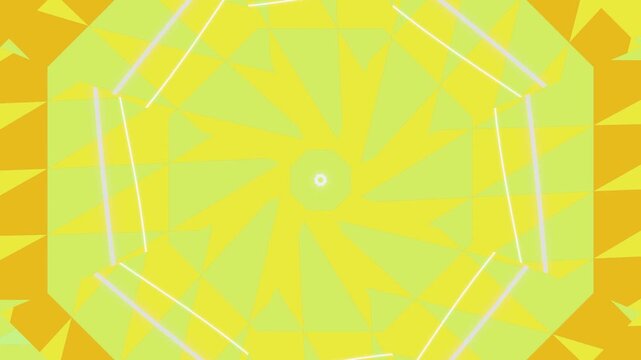 Vibrant Yellow Geometric Pattern Animation.