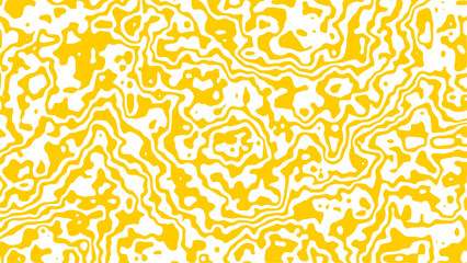 Abstract Topographic Map Style Texture Pattern Yellow and White. Abstract Wavy Lines Pattern with Yellow and White Color Scheme Background. © Robby