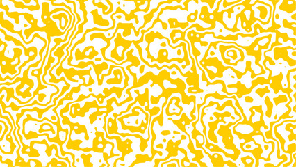 Abstract Topographic Map Style Texture Pattern Yellow and White. Abstract Wavy Lines Pattern with Yellow and White Color Scheme Background. © Robby