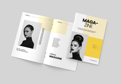 Editable Magazine Mockup PSD