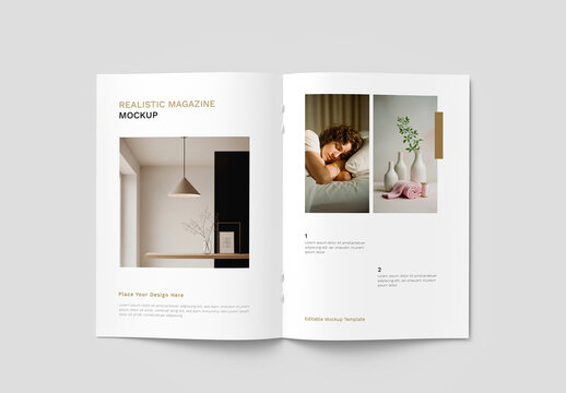 Realistic Magazine Cover Mockup