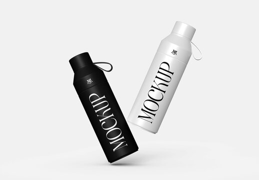 Isolated Thermos Bottle Mockup PSD