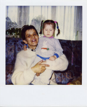 Joyful moment between a grandmother and her granddaughter