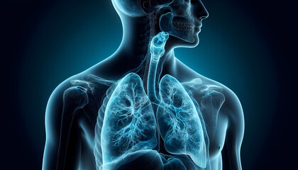 3d Illustration anatomy Of Human Lungs X-Ray Medical 