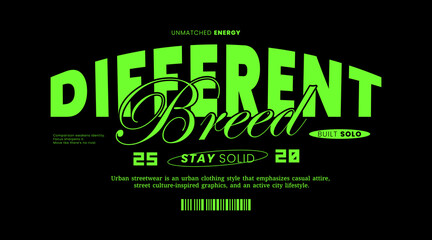 Urban Minimalist Fashion Typography. Slogan typography for casual, retro, and streetwear styles. For screen printing on oversized t-shirts and jackets. © lanllan