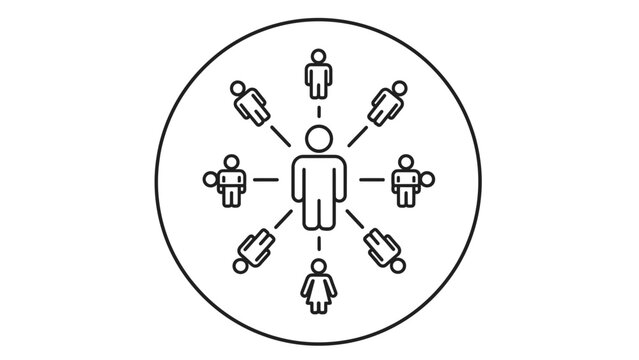 Central Figure Surrounded by People
