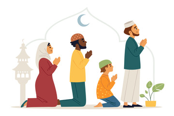 Featuring Unity Islam Jamaah Prayer Diverse Crisp Professional Photo