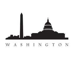 washington skyline silhouette vector