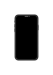 Naklejka premium Minimalist Black Smartphone Vector Illustration