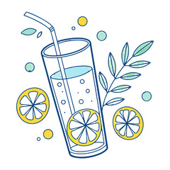 Refreshing Green Smoothie with Mint and Lime. © Graphiseen