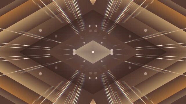 Geometric Pattern with Radiating Lines and Shapes.